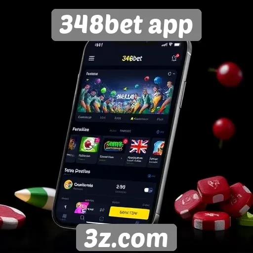 Interface e design do 348bet app